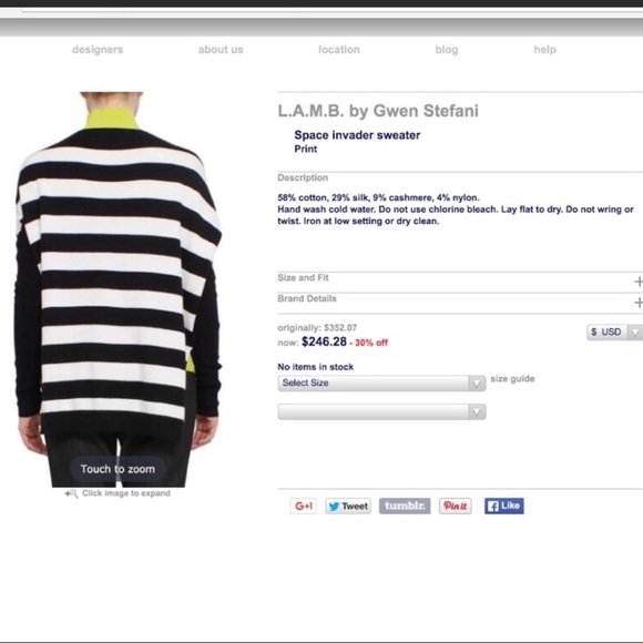 L.A.M.B. Space Invader Color Block Sweater Sz XL - Picture 5 of 5